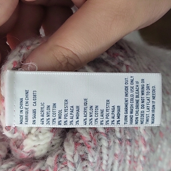 American Eagle Nylon/Cotton/Wool/Alpaca/Mohair Blend Colorblocked Thick Cardgian - Picture 7 of 7